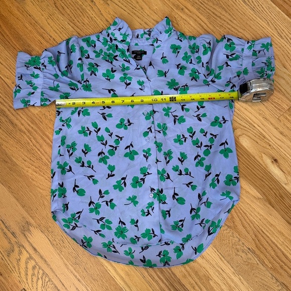 Ann Taylor Lavender and Emerald Floral Blouse - Picture 10 of 11